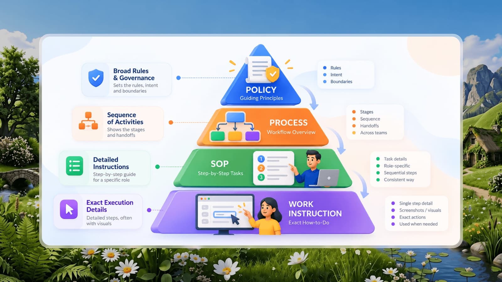 SOP vs Policy vs Process vs Work Instruction: What's the Difference?